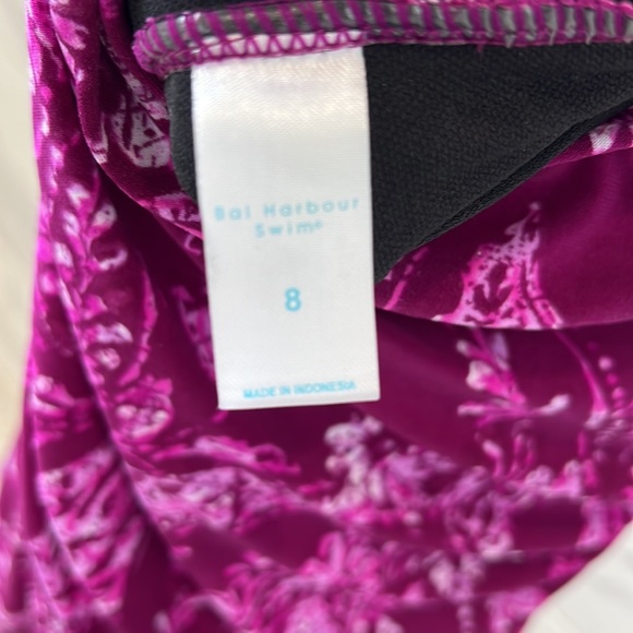 NWT-Bal Harbour Retro Berry Halter Swimsuit - Picture 5 of 5